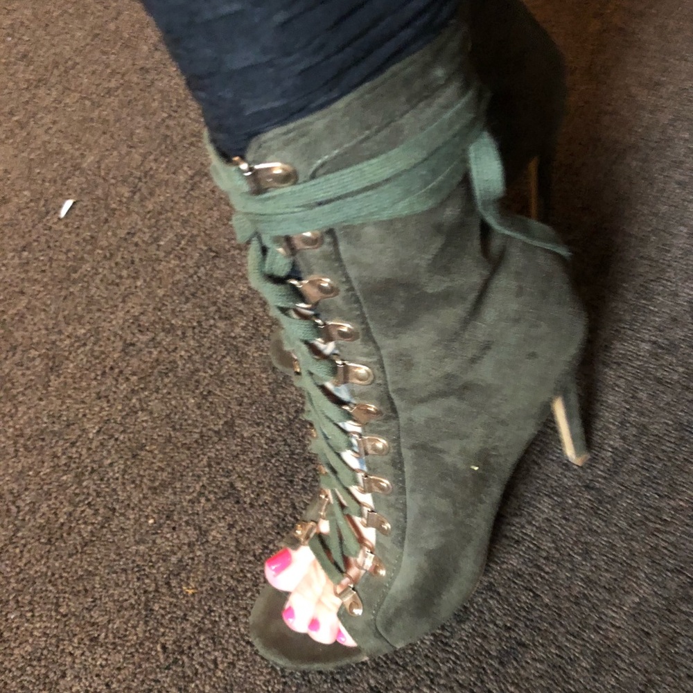 Army green boots